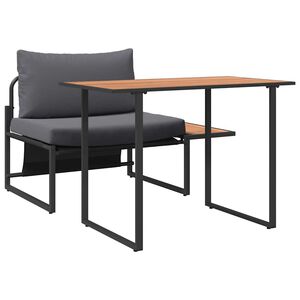 vidaXL Assento de A&ccedil;o para Exterior 2 pcs Antracite A&ccedil;o