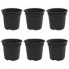 vidaXL Vaso Redondo para Flores 6 unid. Preto &Oslash; 15 x 12 cm Pl&aacute;stico