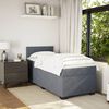 vidaXL Cama com molas/colch&atilde;o 90x190 cm veludo cinza-escuro