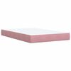vidaXL Cama boxspring com colch&atilde;o 120x190 cm veludo rosa