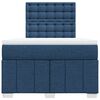 vidaXL Cama boxspring com colch&atilde;o 120x190 cm tecido azul