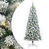 vidaXL &Aacute;rvore de Natal Articulada Artificial Verde e Branco 240 cm