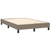 vidaXL Cama box spring colch&atilde;o/LED 120x190cm tecido cinza-acastanhado
