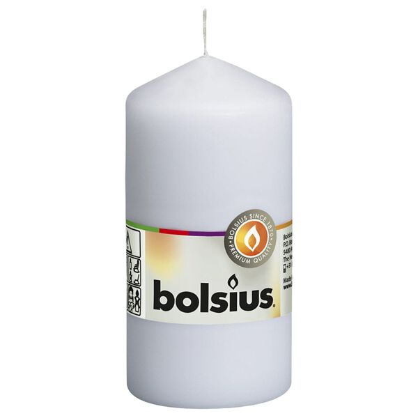 Bolsius Velas cil&iacute;ndricas 10 pcs 120x58 mm branco
