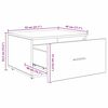 vidaXL Gabinete de Gavetas com roda Cinzeto 55 x 45 x 33.5 cm