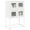 vidaXL Aparador alto 68x39x107 cm aço branco