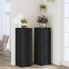 vidaXL Suportes para plantas 2pcs 33x33x100 cm derivados madeira preto