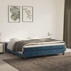 vidaXL Estrutura de cama com molas 160x200 cm veludo azul-escuro