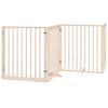 vidaXL Port&atilde;o para c&atilde;es com porta dobr&aacute;vel 4 pain&eacute;is 320 cm &aacute;lamo