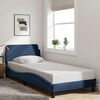 vidaXL Estrutura de cama com cabeceira Dover tecido 90x190 cm azul