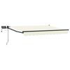 vidaXL Toldo retr&aacute;til manual com LEDs Creme e Antracite 3,5 x 2,5 m
