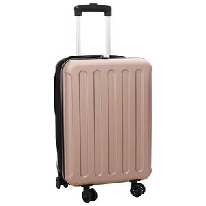 vidaXL Mala com bloqueio rosa dourado 34 x 23 x 55.5 cm Pl&aacute;stico ABS