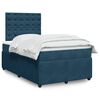 vidaXL Cama boxspring com colch&atilde;o 120x190 cm veludo azul