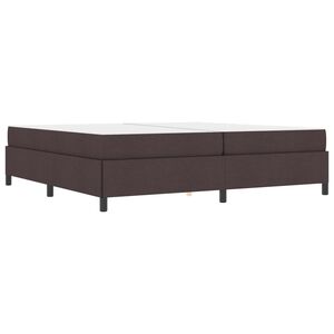 vidaXL Cama Box com colch&atilde;o Marrom Escuro 200 x 200 cm tecido
