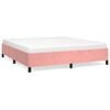 vidaXL Estrutura de cama 180x200 cm veludo rosa