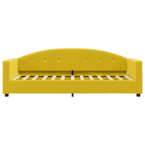 vidaXL Sof&aacute;-cama com colch&atilde;o 80x200 cm veludo amarelo