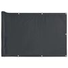 vidaXL Tela de privacidade para varanda 400x90 cm PVC antracite
