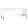 vidaXL Mesa de centro 90x50x36,5 cm derivados madeira branco brilhante