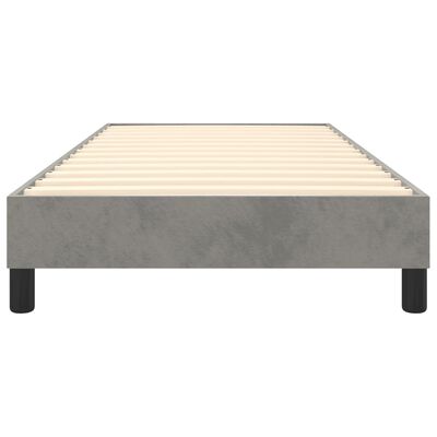 vidaXL Estrutura de cama com molas 100x200 cm veludo cinzento-claro
