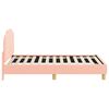 vidaXL Estrutura de Cama Infantil com Cabeceira Rosa 80 x 160 cm