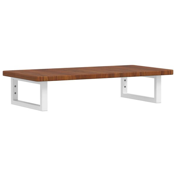 vidaXL Prateleira de parede p/ lavatório aço/madeira carvalho maciça