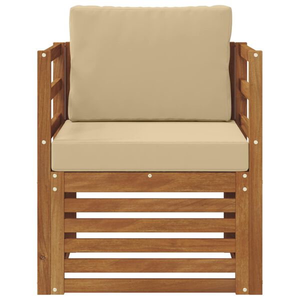 vidaXL Conjunto de Sof&aacute;s para Exterior Natural 67 x 63 x 73 cm