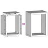 vidaXL Suporte para lenha 60x40x80 cm aço galvanizado