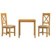 vidaXL Conjunto de sala de jantar 3 unid. Bege