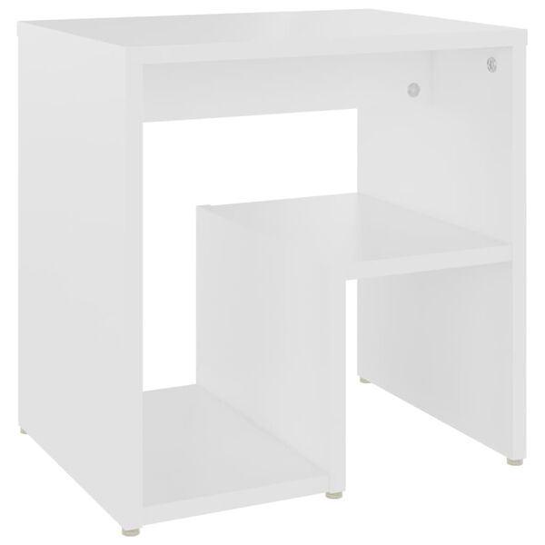 vidaXL Mesa de cabeceira 40x30x40 cm derivados de madeira branco