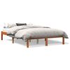 vidaXL Cama sem colch&atilde;o 135x190 cm madeira pinho maci&ccedil;a castanho-mel