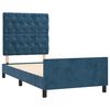 vidaXL Estrutura de cama sem colch&atilde;o 80x200 cm veludo azul-escuro