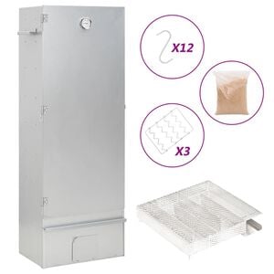 vidaXL Defumador p/ churrasqueira c/ gerador fumo frio a&ccedil;o galvanizado