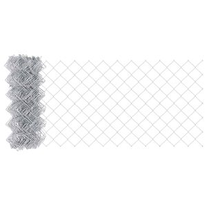 vidaXL Cerca de Malha 25 x 0,8 m A&ccedil;o galvanizado Prateado