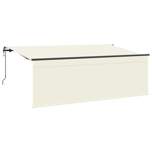 vidaXL Toldo Retr&aacute;til Creme 350 x 200 cm Poli&eacute;ster e Alum&iacute;nio