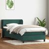 vidaXL Cama com molas/colch&atilde;o verde-escuro 80x210 cm veludo