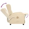 vidaXL Poltrona de massagens tecido cor creme