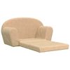 vidaXL Sofá infantil de 2 lugares pelúcia macia cor creme