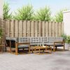 vidaXL Conjunto de Sof&aacute;s para Exterior 7 pcs Cinza Natural e Claro