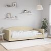 vidaXL Sof&aacute;-cama 100x200 cm tecido cor creme