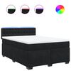 vidaXL Cama com molas/colch&atilde;o 140x200 cm veludo preto
