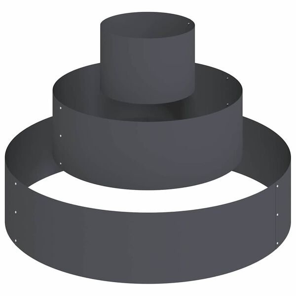 vidaXL Vaso de Jardim Antracite 90 x 90 x 20 cm A&ccedil;o laminado a frio