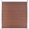 vidaXL Painel vedação WPC 6 quadrados+1 inclinado 1138x186cm castanho