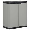vidaXL Arm&aacute;rio de res&iacute;duos para jardim 68x40x85 cm PP cinzento e preto