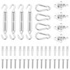 vidaXL 12 pcs conjunto acess&oacute;rios p/ para-sol vela 12 a&ccedil;o inoxid&aacute;vel
