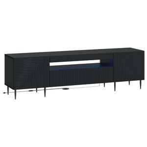 vidaXL Gabinete de TV LED HAARLEM 153 x 35 x 43 cm Preto