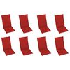 vidaXL Cadeiras de jardim dobr&aacute;veis c/ almofad&otilde;es 8 pcs ac&aacute;cia maci&ccedil;a
