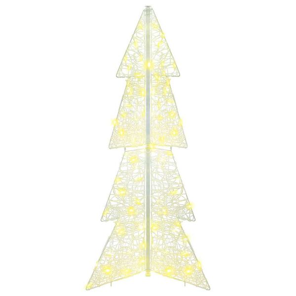 vidaXL &Aacute;rvore de Natal com 100 LEDs Branco quente 120 cm Acr&iacute;lo