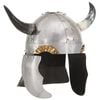 vidaXL Capacete de viking r&eacute;plica LARP a&ccedil;o prateado