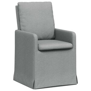 vidaXL Cadeiras de Jantar 2 unid. tecido Cinzento-claro