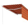 vidaXL Toldo retr&aacute;til manual com estore 3x2,5 m laranja e castanho